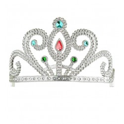 TIARA DE PLATA CON GEMAS