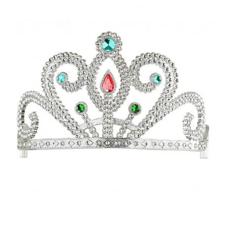 TIARA DE PLATA CON GEMAS