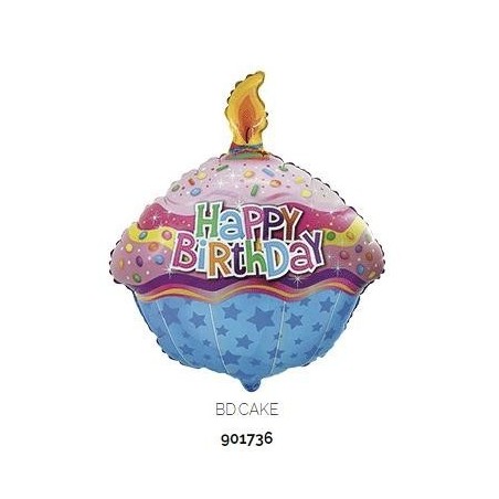 GLOBOS FOIL HAPPY BIRTHDAY CUPCAKE