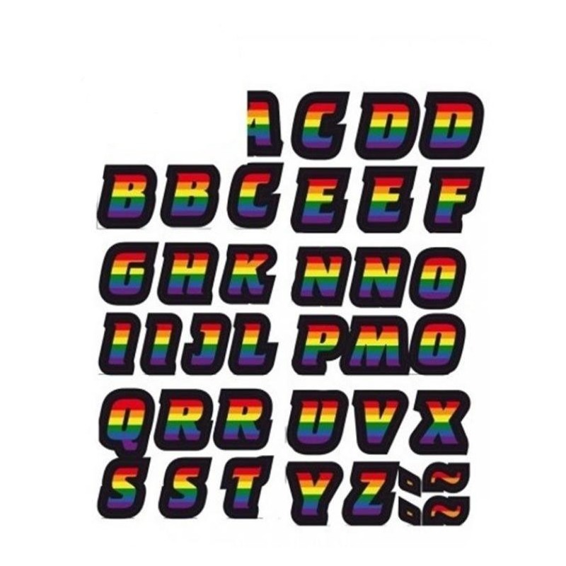 BANDA PERSONALIZAR LETRAS ARCOIRIS