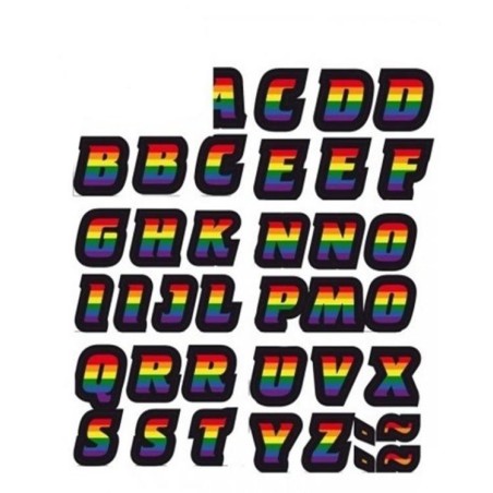 BANDA PERSONALIZAR LETRAS ARCOIRIS