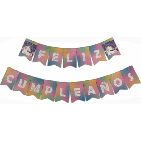 GUIRNALDA DE UNICORNIO FELIZ CUMPLEAÑOS