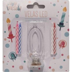 VELAS NÚMEROS CON LED