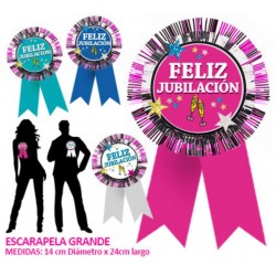 ESCARAPELA GRANDE "FELIZ JUBILACIÓN"