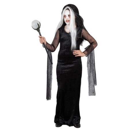 DISFRAZ DE MORTICIA INFANTIL
