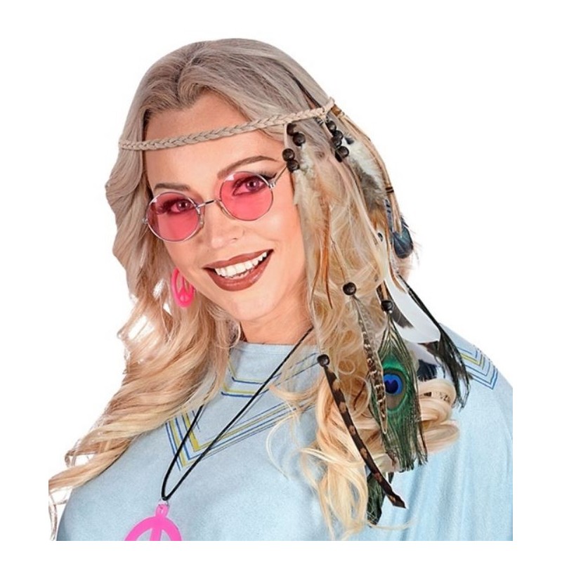 CINTA DE PELO INDIA CON PLUMAS