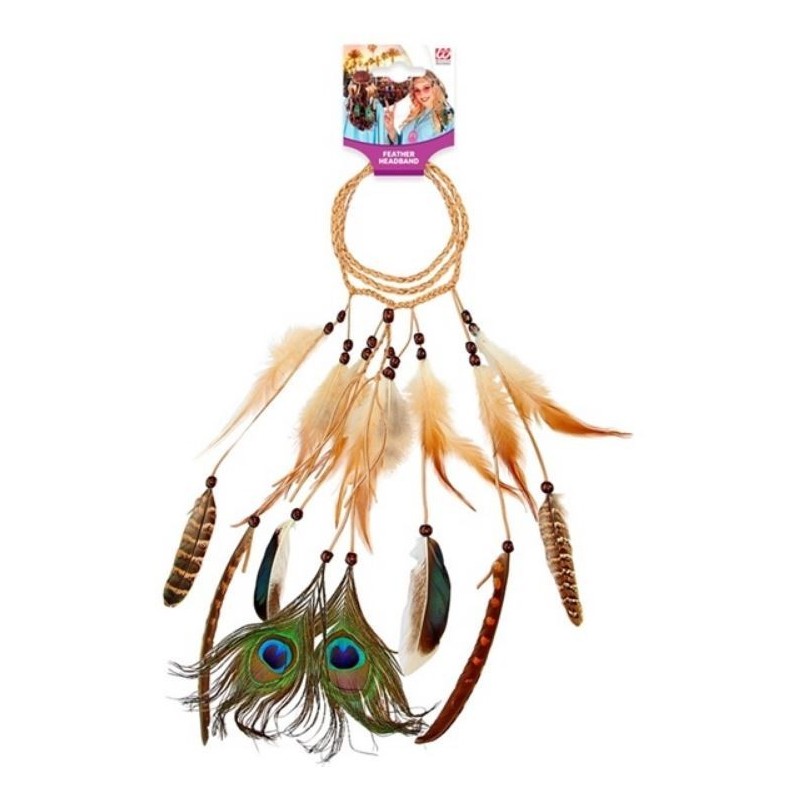 CINTA DE PELO INDIA CON PLUMAS
