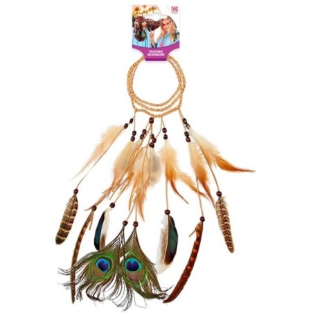 CINTA DE PELO INDIA CON PLUMAS