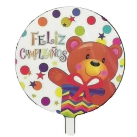 GLOBO FELIZ CUMPLEAÑOS OSITO