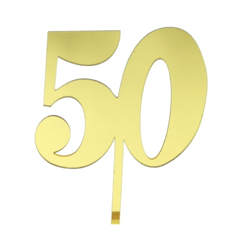 TOPPER NÚMERO DORADO