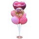 GLOBOS METALIZADOS CORAZÓN CON SOPORTE