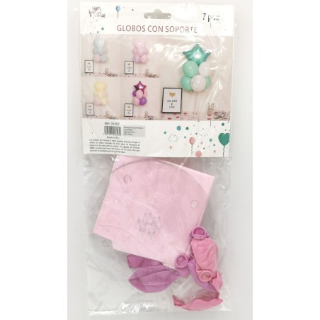 GLOBOS PASTEL ESTRELLA CON SOPORTE