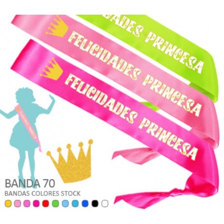 BANDA "FELICIDADES PRINCESA" PURPURINA