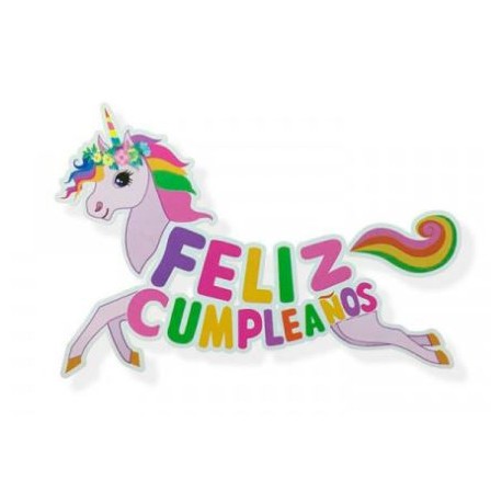 GUIRNALDA UNICORNIO FELIZ CUMPLEAÑOS