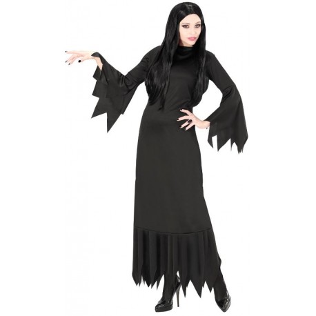 DISFRAZ DE MORTICIA ADULTO