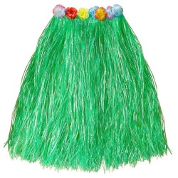 FALDA HAWAIANA CON CINTURÓN DE FLORES 78 CM 2