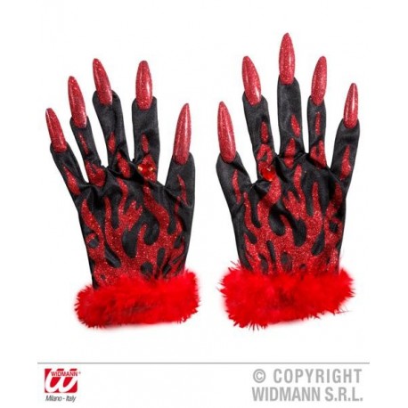 GUANTES DIABLO CON UÑAS