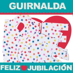 GUIRNALDA FELIZ JUBILACIÓN ESTRELLAS