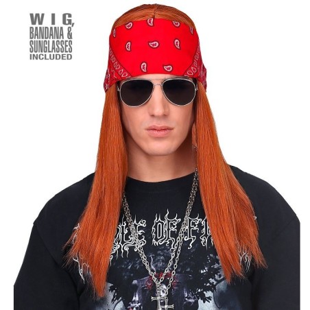 PELUCA AXEL CON BANDANA  Y GAFAS DE SOL