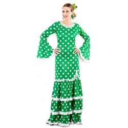 DISFRAZ FLAMENCA VERDE ADULTO