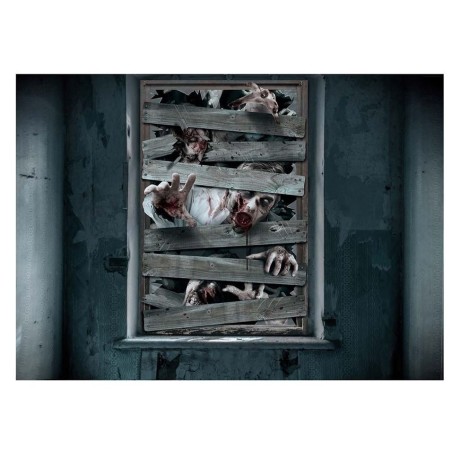 DECORACIÓN VENTANA ZOMBIE