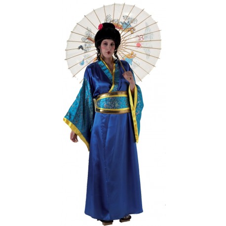 DISFRAZ GEISHA MUJER ADULTO KIMONO : : Juguetes y juegos