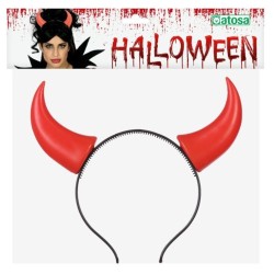 DIADEMA CUERNOS ROJO DEMONIO 2
