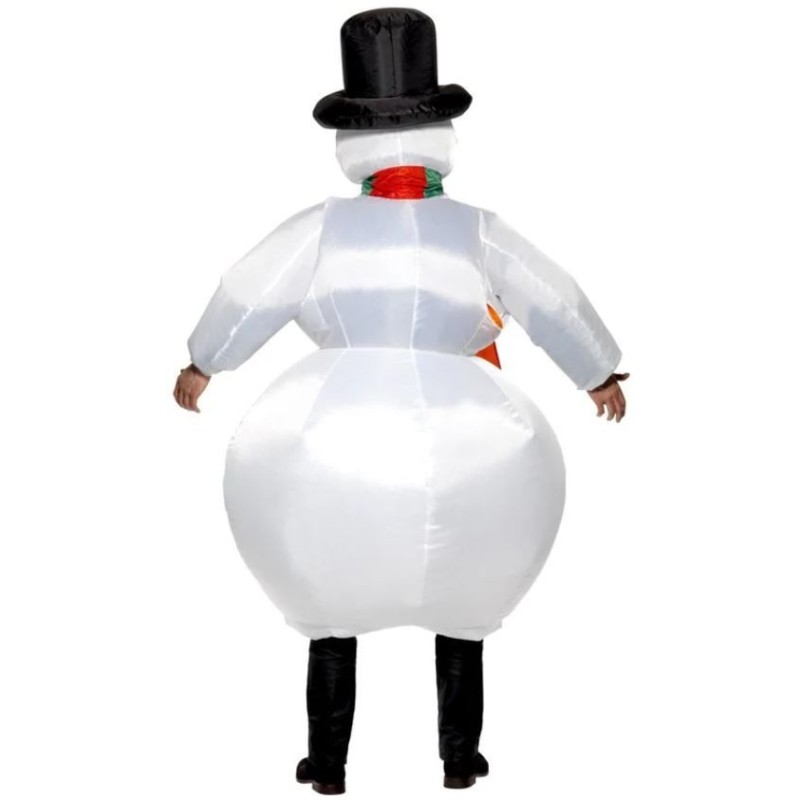 DISFRAZ DE MUÑECO DE NIEVE HINCHABLE DE ADULTO