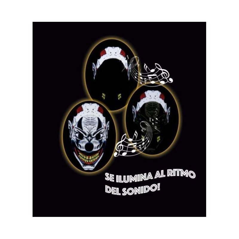 CARETA PAYASO CON LUZ