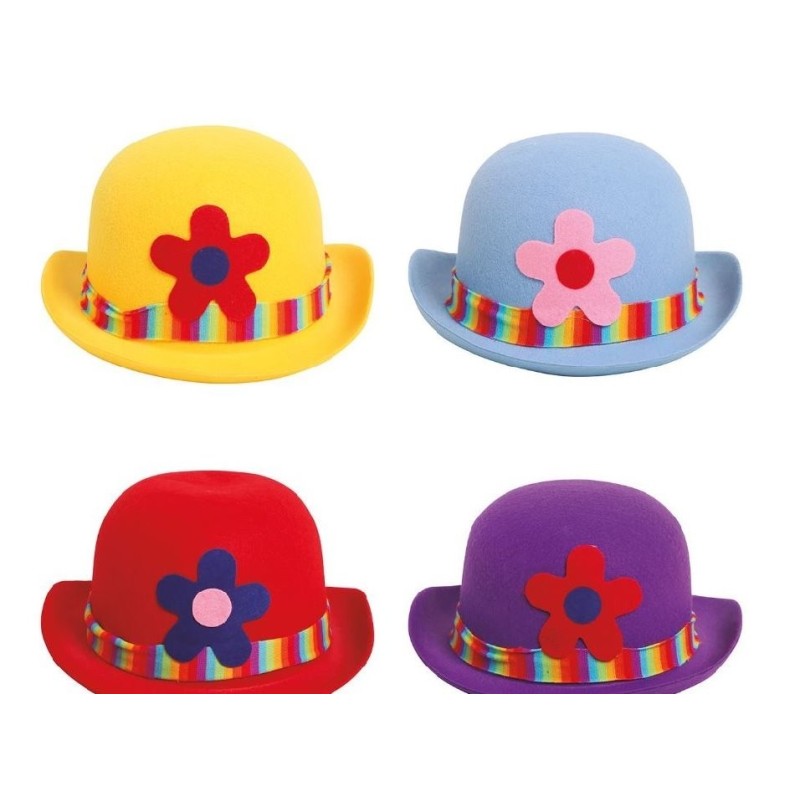 SOMBRERO PAYASO CON FLOR ADULTO       