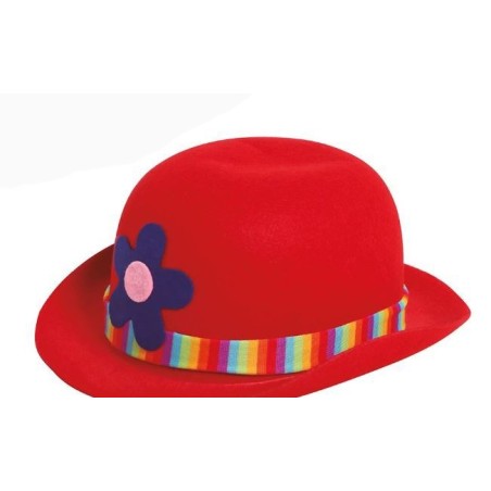 SOMBRERO PAYASO CON FLOR ADULTO       