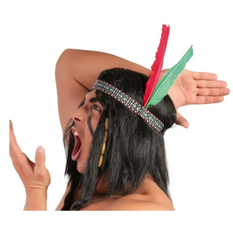 CINTA INDIO CON 2 PLUMAS
