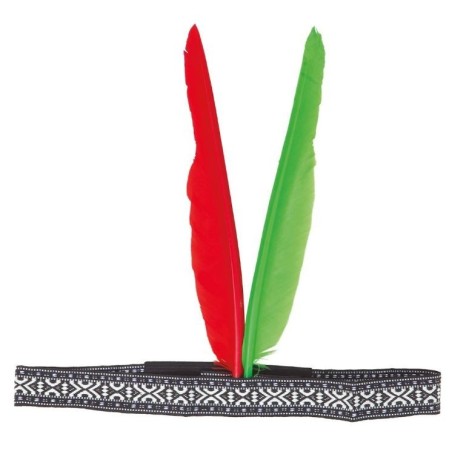 CINTA INDIO CON 2 PLUMAS