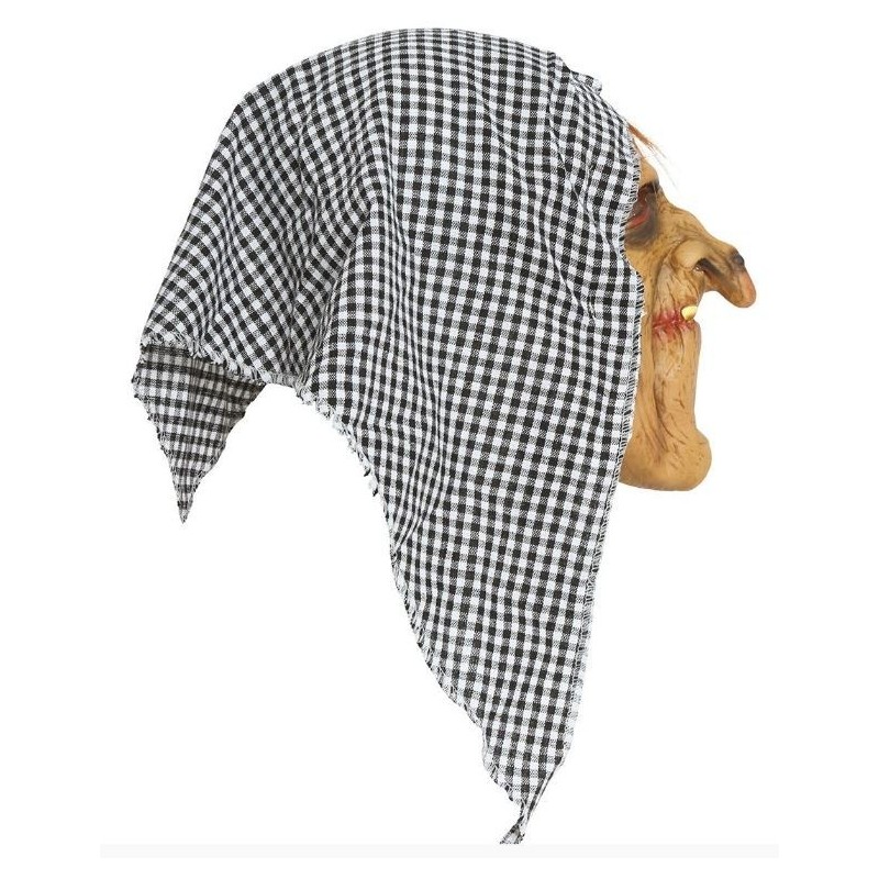 CARETA  DE BRUJA CON CAPUCHA