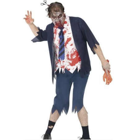 DISFRAZ DE ESTUDIANTE ZOMBIE HOMBRE ADULTO