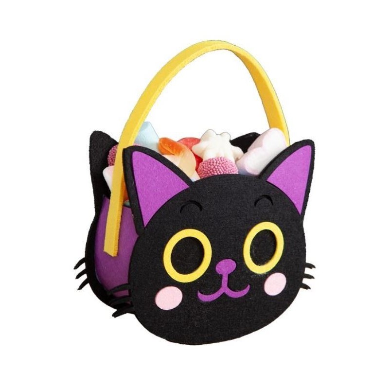 BOLSITO FIELTRO GATITO NEGRO