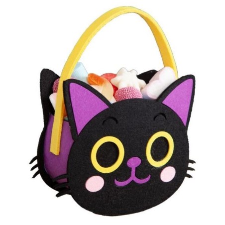 BOLSITO FIELTRO GATITO NEGRO