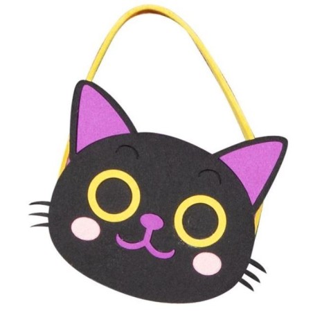 BOLSITO FIELTRO GATITO NEGRO