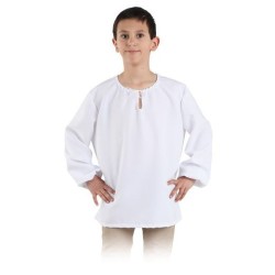 CAMISA MEDIEVAL BLANCA INFANTIL Y ADULTO