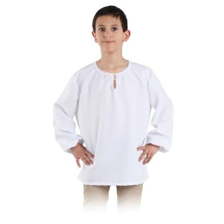 CAMISA MEDIEVAL BLANCA INFANTIL Y ADULTO