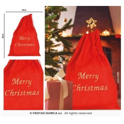 SACO PAPÁ NOEL ROJO 60 X 95 CM 2