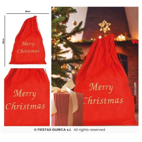 SACO PAPÁ NOEL ROJO 60 X 95 CM
