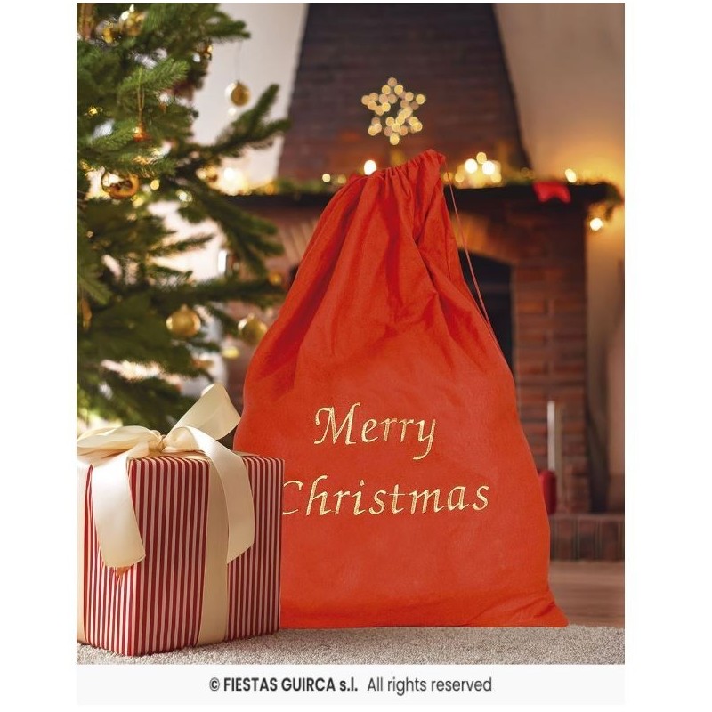 SACO PAPÁ NOEL ROJO 60 X 95 CM