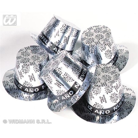 GORRO FELIZ AÑO PLATA                             