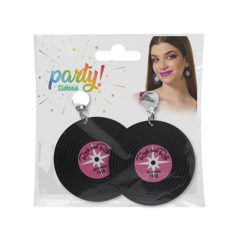 PENDIENTES DISCO VINILO