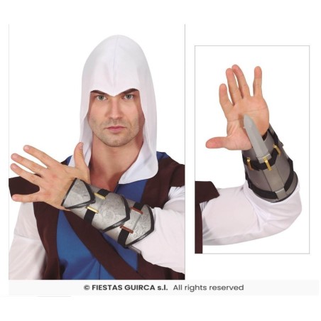 BRAZALETE CON PUÑAL NINJA RETRÁCTIL, 30 CM