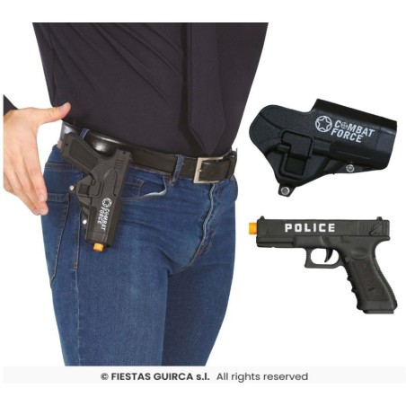 PISTOLA CON FUNDA, 20 CM