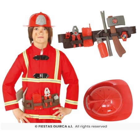 CINTURÓN BOMBERO CON CASCO