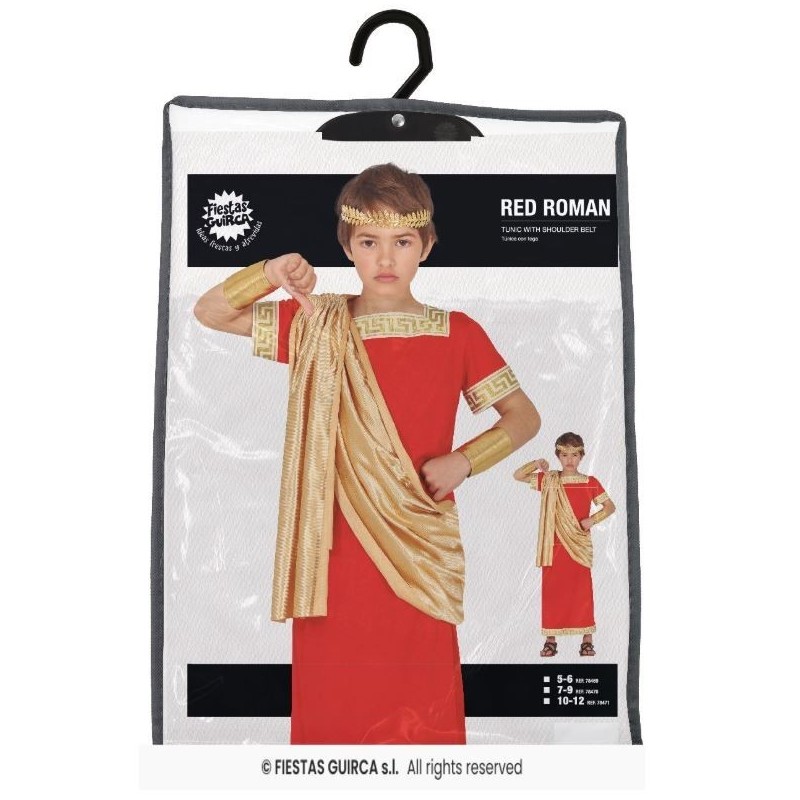 DISFRAZ DE ROMANO ROJO INFANTIL