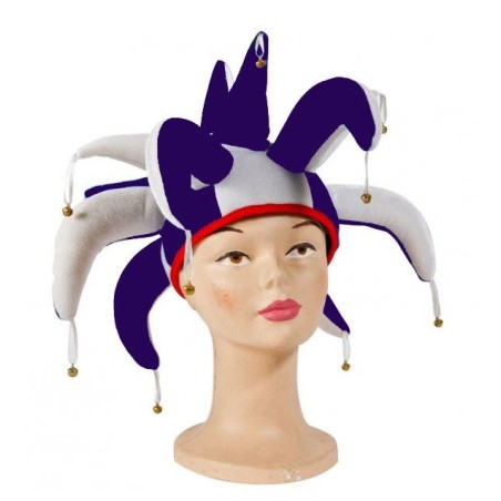 GORRO BUFÓN LILA/BLANCO                           